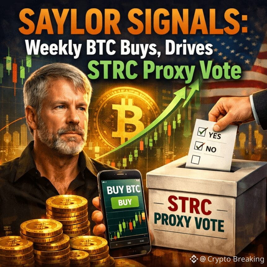 Saylor Signals Weekly Btc Buys, Drives Strc Proxy Vote