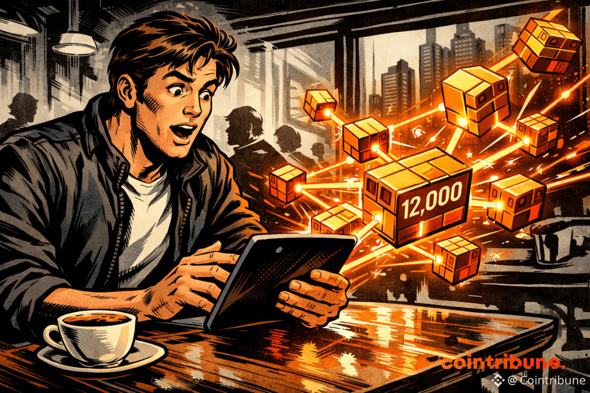 Un utilisateur crypto découvre une blockchain jaillissant de sa tablette
