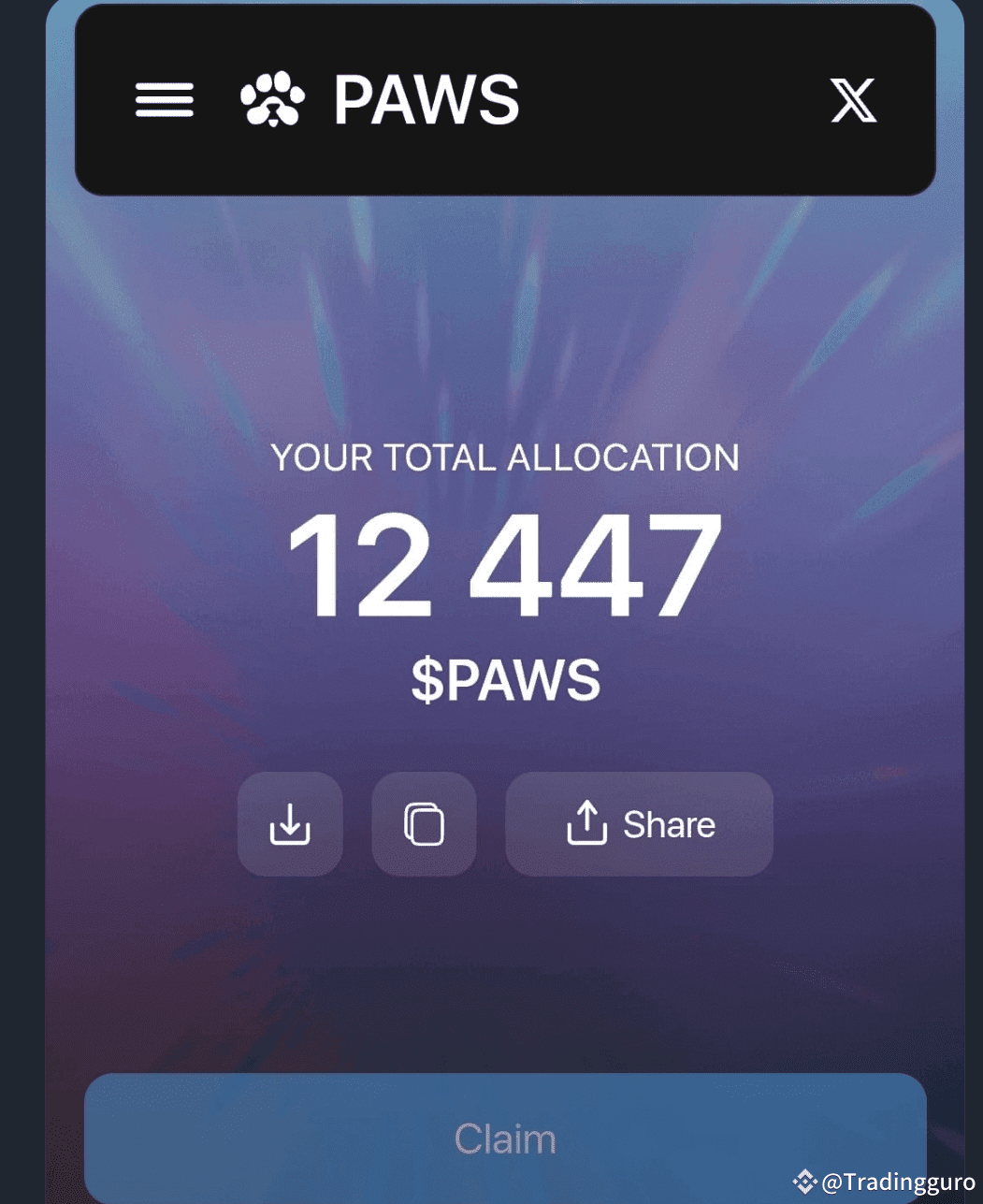 Update 🚨 For $PAWS Airdrop Checker is LIVE – Find Out Your Allocation! |  Tradingguro on Binance Square