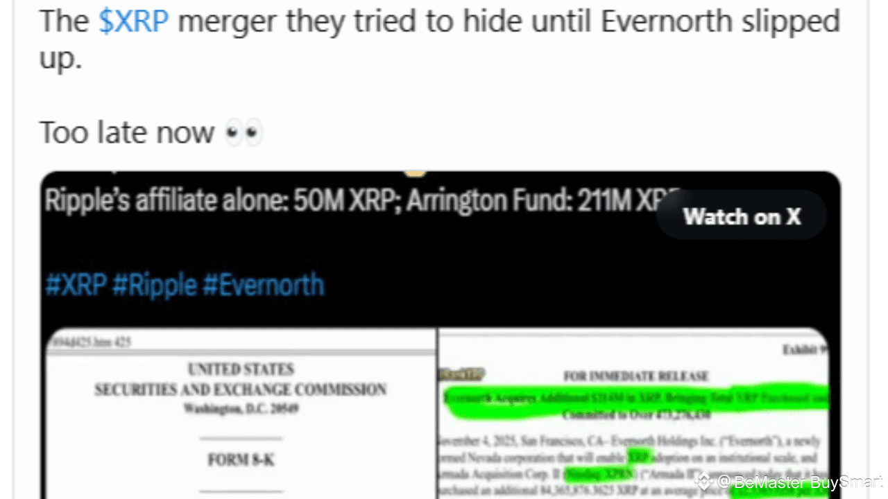 The XRP Merger They Tried to Hide Until Evernorth Slipped Up | BeMaster  BuySmart on Binance Square