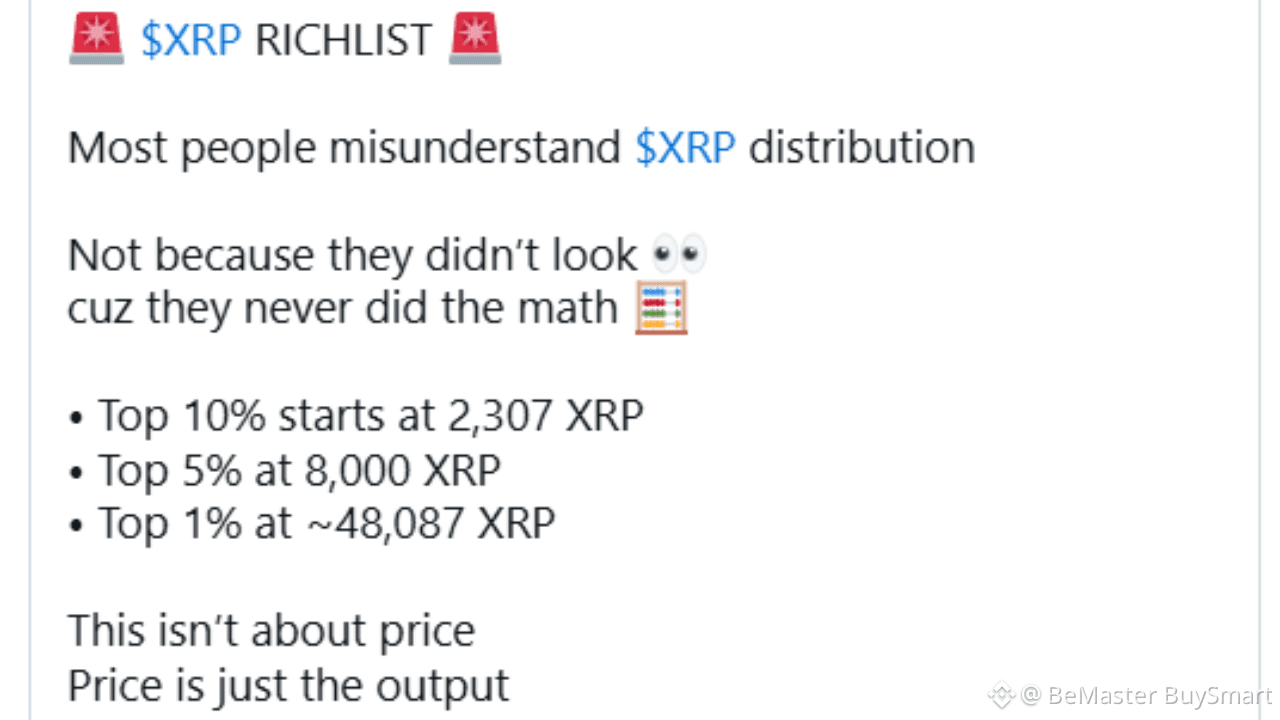 XRP Rich List: What Most People Misunderstand About XRP Distribution |  BeMaster BuySmart على Binance Square