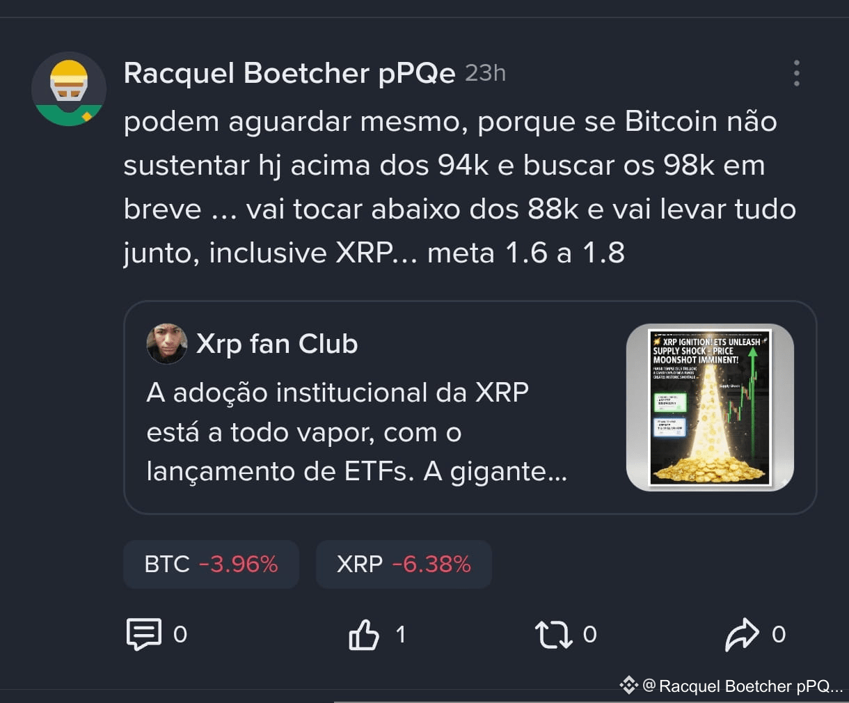 I warned about this yesterday at 14:30....... Bitcoin is | Racquel Boetcher  pPQe on Binance Square