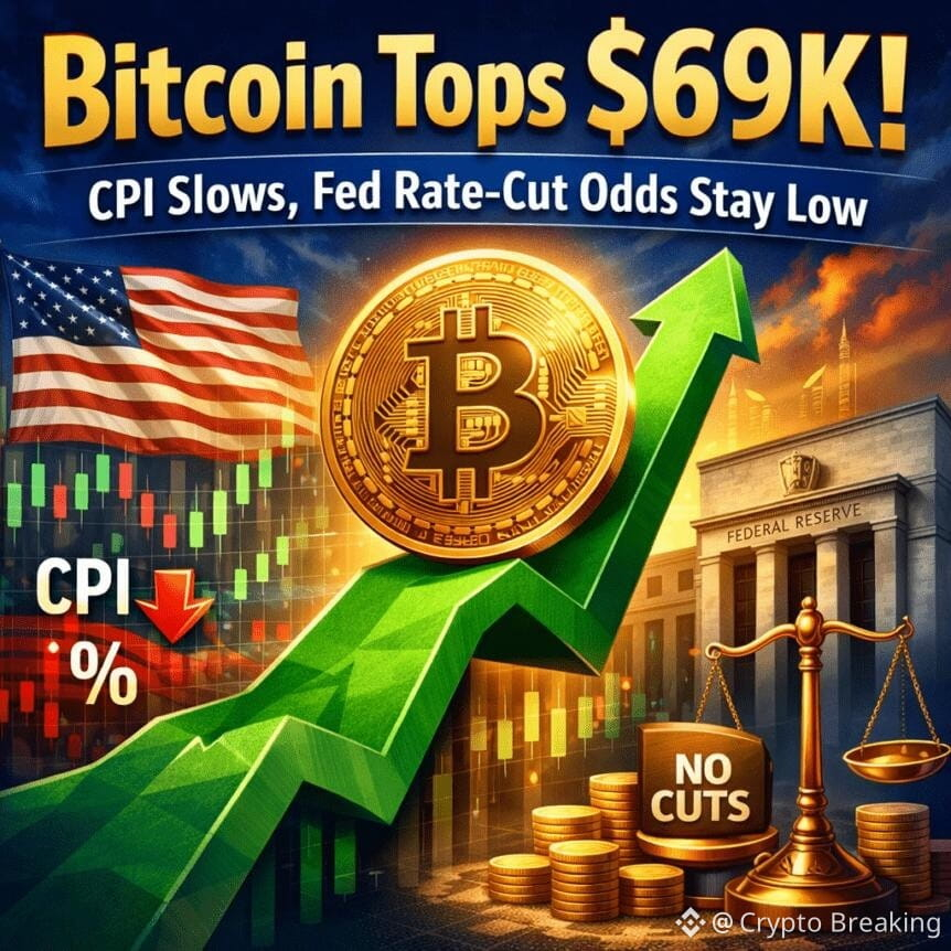 Bitcoin Tops $69k As Cpi Slows, Fed Rate-Cut Odds Stay Low