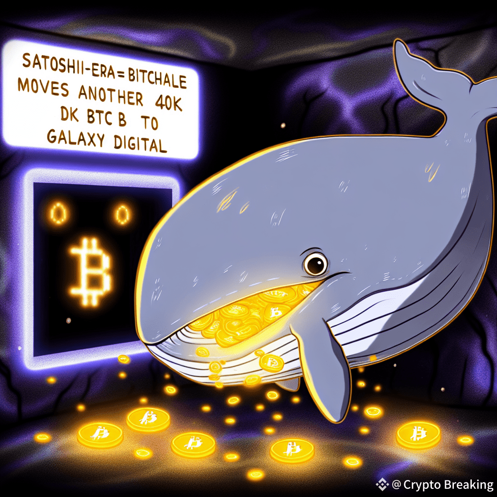 Satoshi-era Bitcoin Whale Moves Another 40k Btc To Galaxy Digital
