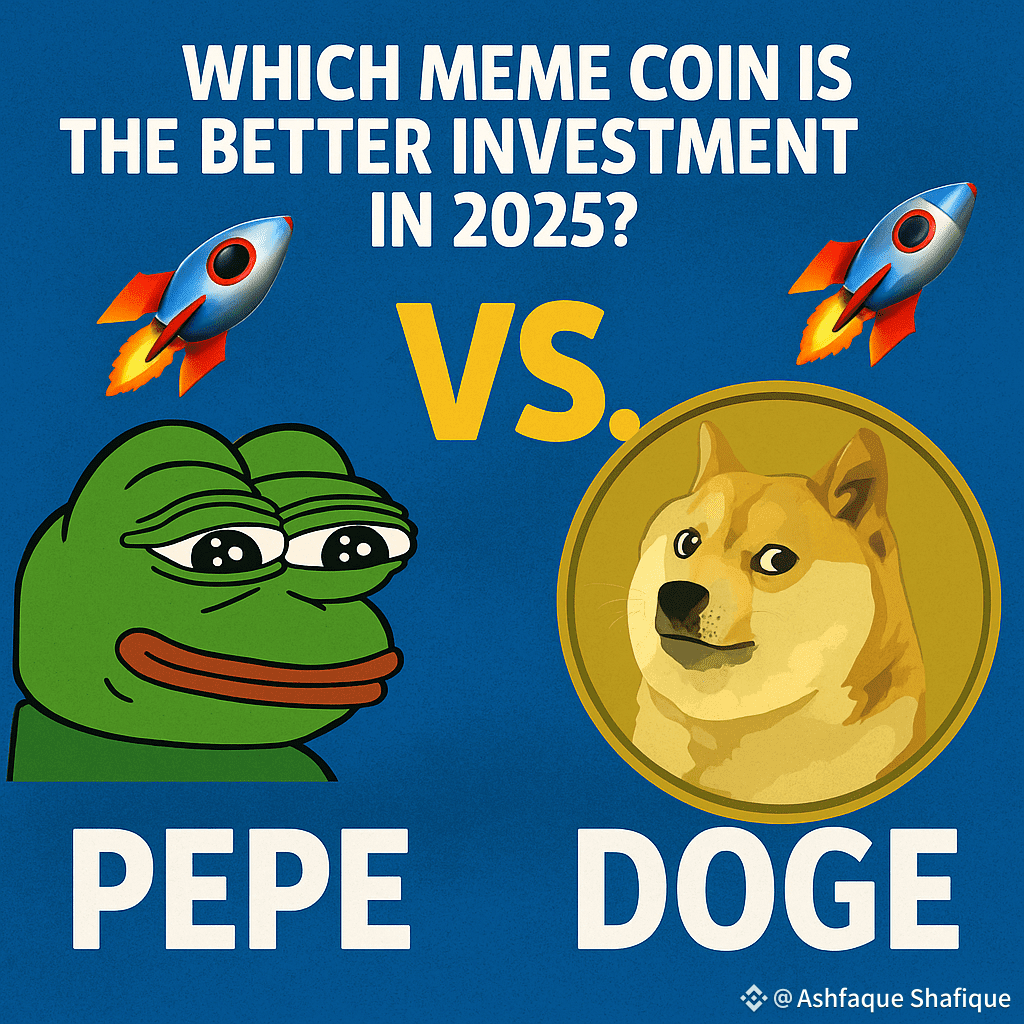 🐸 Pepe (PEPE) vs 🐶 Dogecoin (DOGE): Which Meme Coin Is the | Ashfaque  Shafique on Binance Square