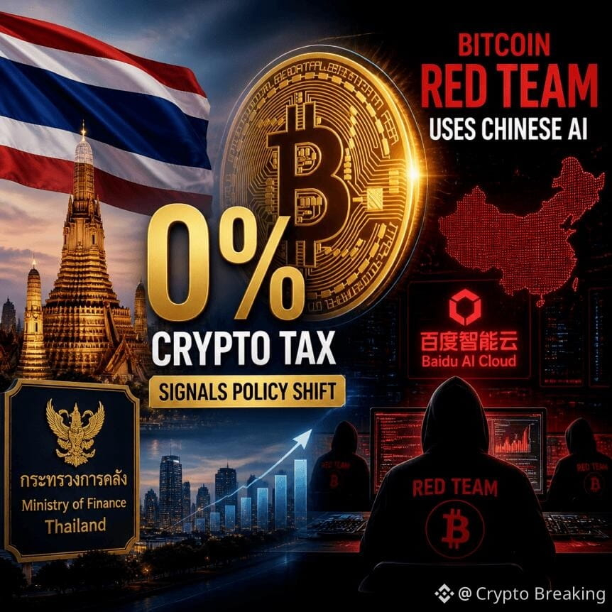 Thailand’s 0% Crypto Tax Signals Policy Shift As Bitcoin Red Team Uses Chinese Ai