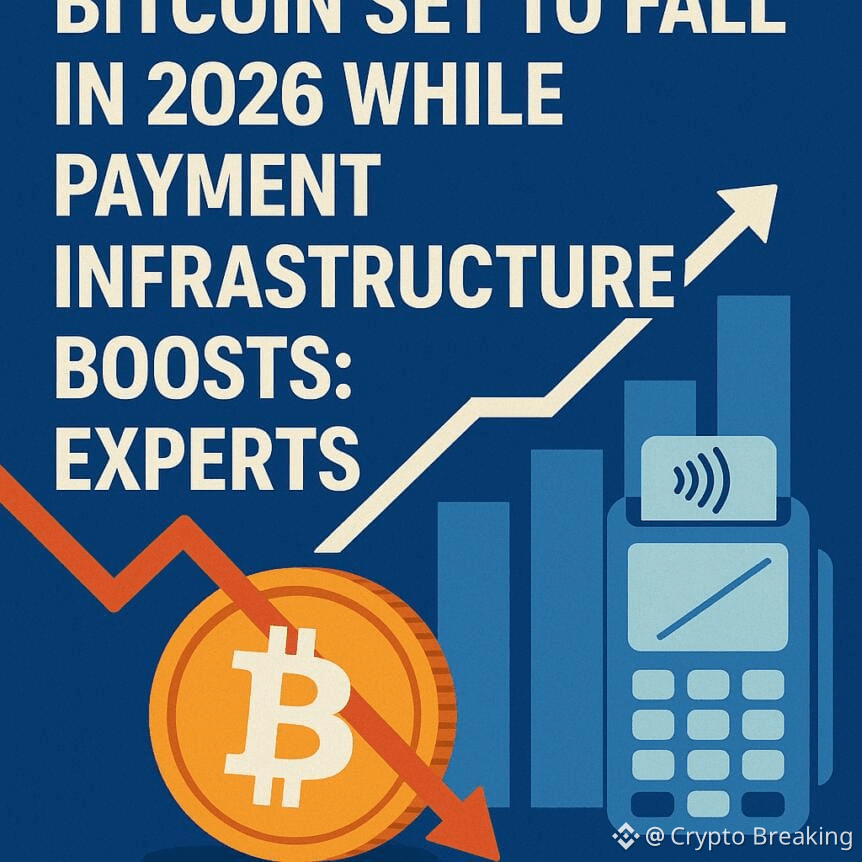 Bitcoin Set To Fall In 2026 While Payment Infrastructure Boosts: Experts