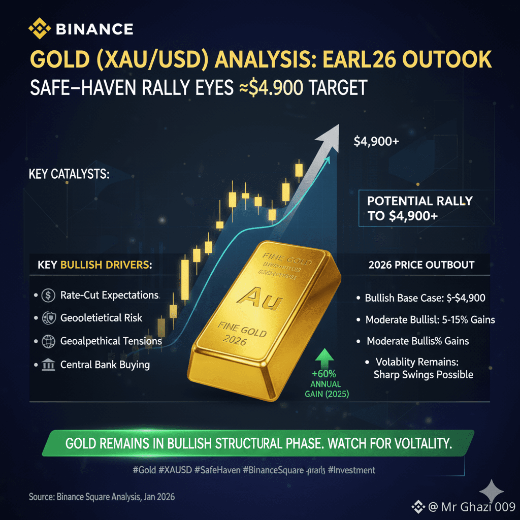 🟡 $XAU Gold Market Snapshot – Early 2026 Analysis Gold cont | Mr Ghazi 009  on Binance Square