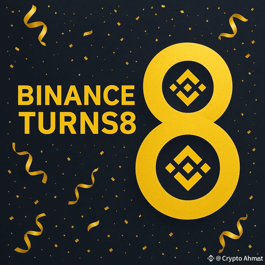 GM #Binance family Binance is soon turning 8 years old. It | Crypto Ahmet  on Binance Square