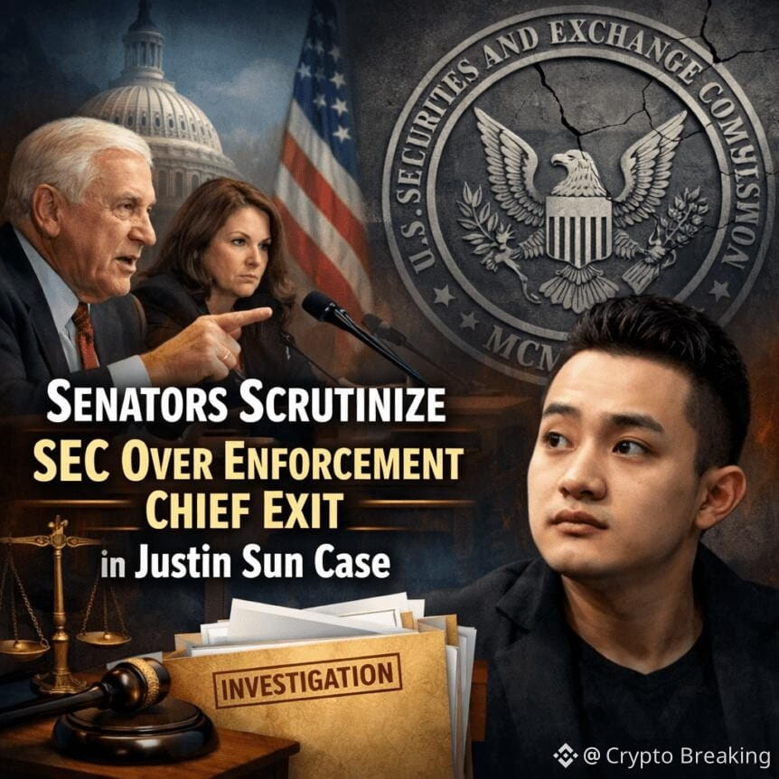 Senators Scrutinize Sec Over Enforcement Chief Exit In Justin Sun Case