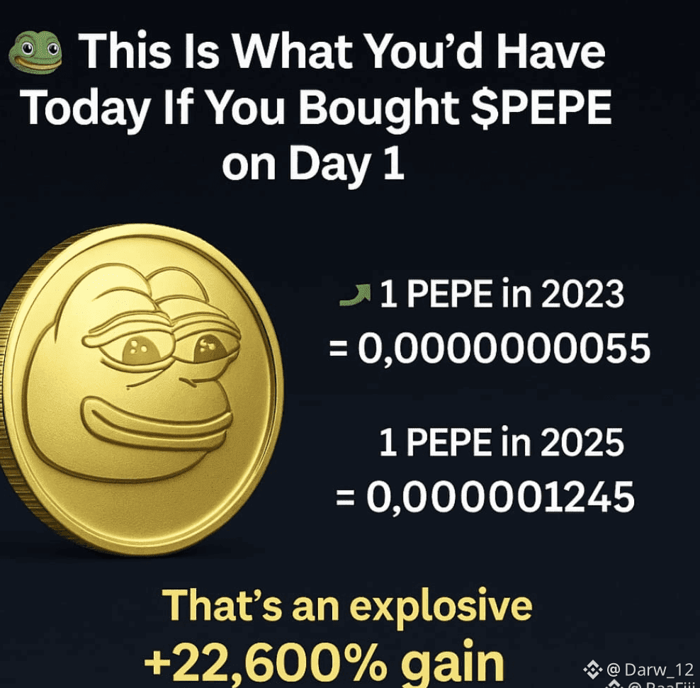 This is what you would have today if you bought $PEPE on | Darw_12 on  Binance Square