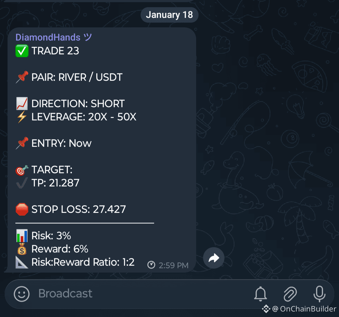 Free call alert on $RIVER ✓ TRADE 23 📌 PAIR: RIVER / USD | OnChainBuilder  on Binance Square