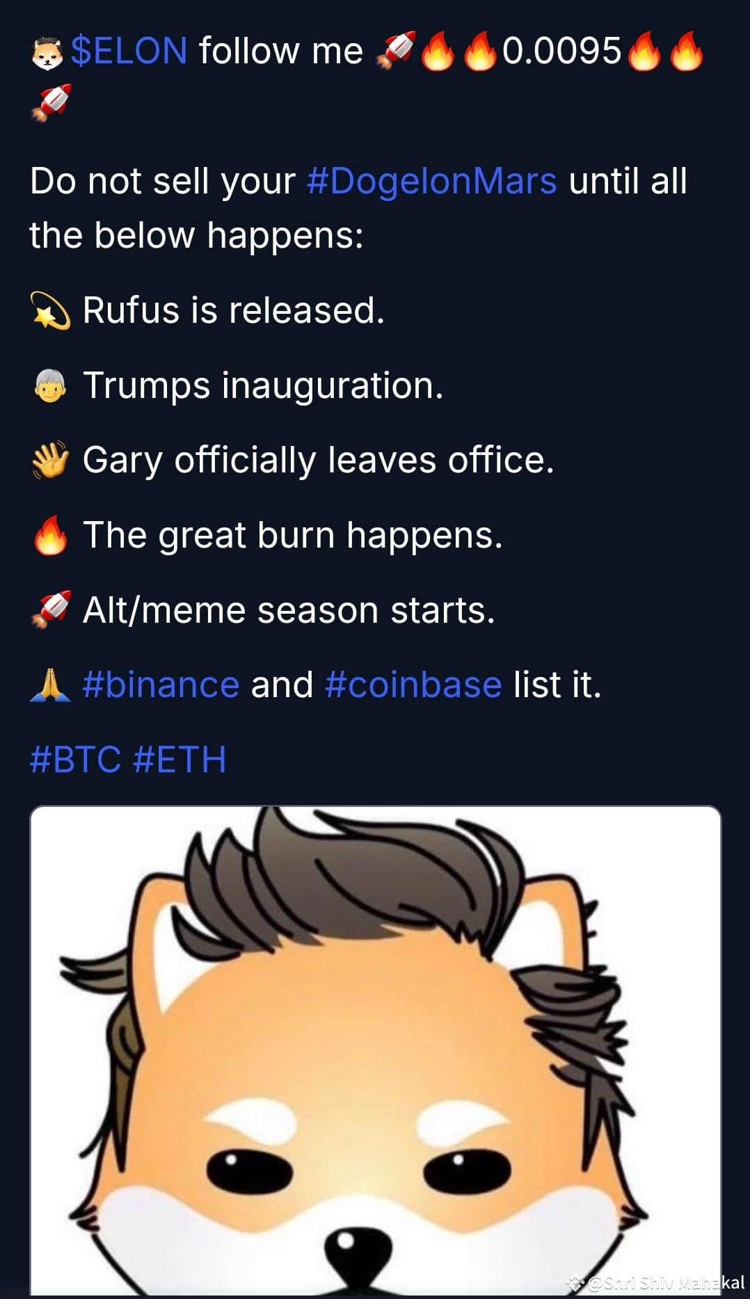 Dogelon Mars (ELON) is a meme-based cryptocurrency that has | Shri Shiv  Mahakal on Binance Square