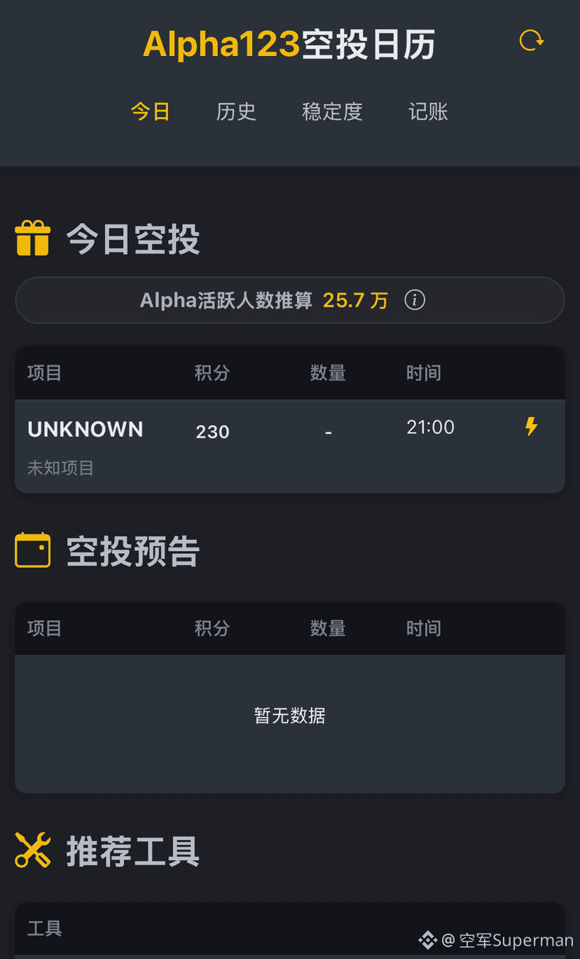 Today at 21:00, the old coin raid, the current airdrop | 空军Superman on  Binance Square