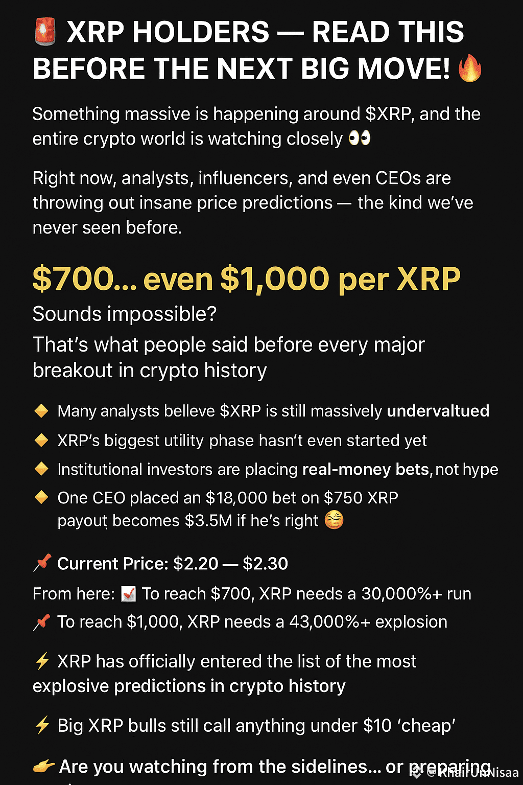 XRP HOLDERS — READ THIS BEFORE THE NEXT BIG MOVE! 🔥 $XRP | KhairUnNisaa on  Binance Square