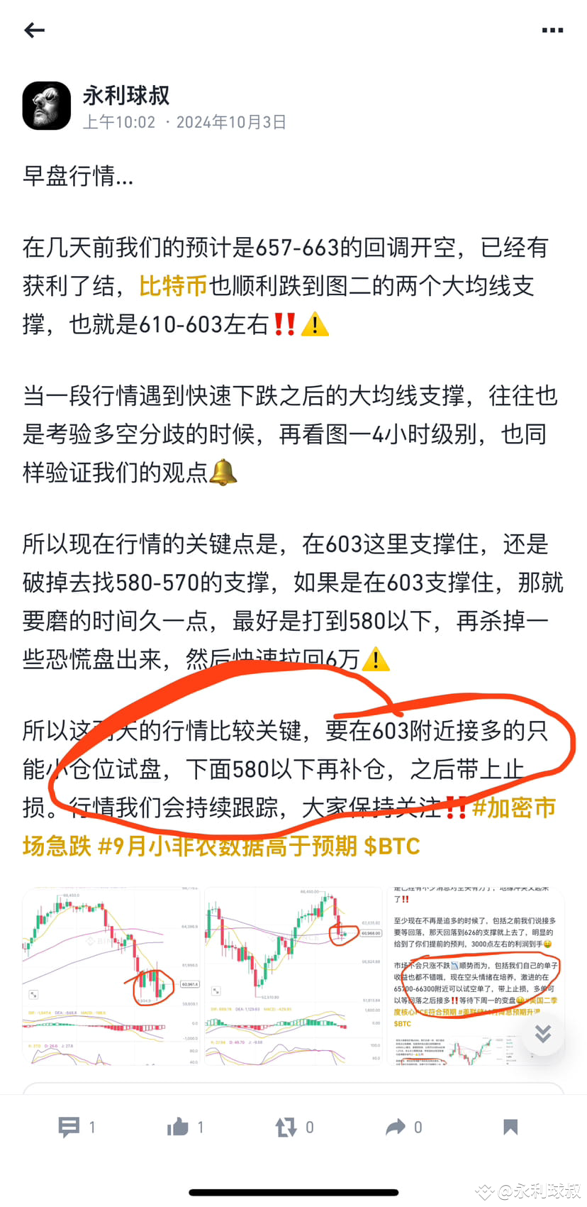 非农数据出炉了… 就业率低于预期是利好！高于是利空！ 基本上我们的策略是在603的多单，有很高的安全垫，根本是不管他怎|