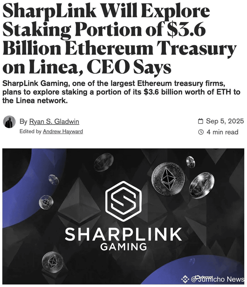 🎮 SharpLink Gaming is looking to stake part of its $3.6B in | Jumicho News  on Binance Square