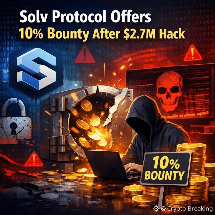 Solv Protocol Offers 10% Bounty After $2.7m Hack