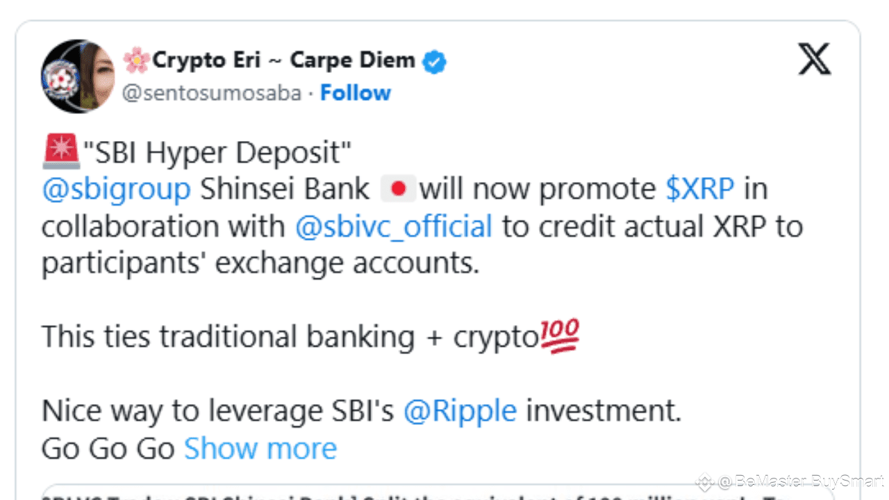 SBI Ties XRP to Banking Systems in Japan With This New Product | BeMaster  BuySmart on Binance Square