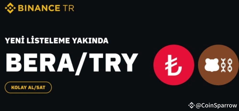 BeraChain is listed. Binance TR also offered us this | CoinSparrow on ...