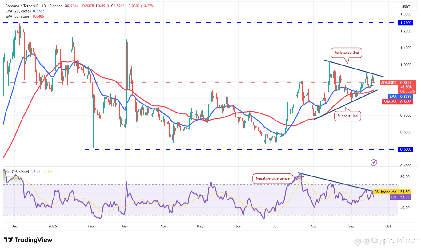 ADA Cardano $0.8888 turned down from the resistance line | Crypto Mirror på  Binance Square