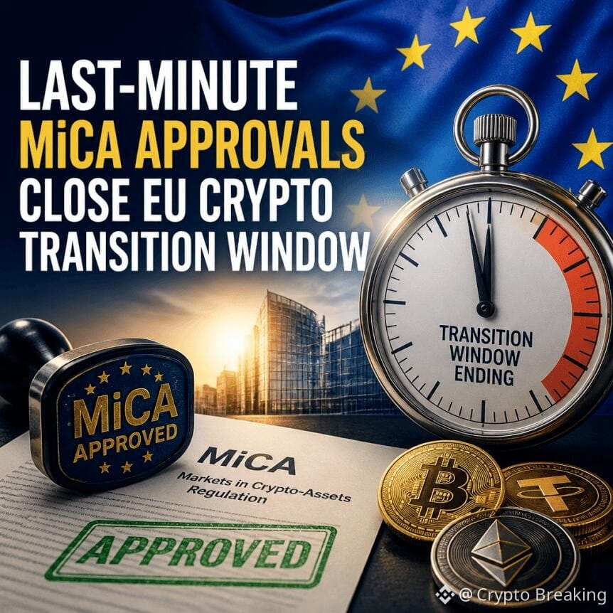 Last-Minute Mica Approvals Close Eu Crypto Transition Window