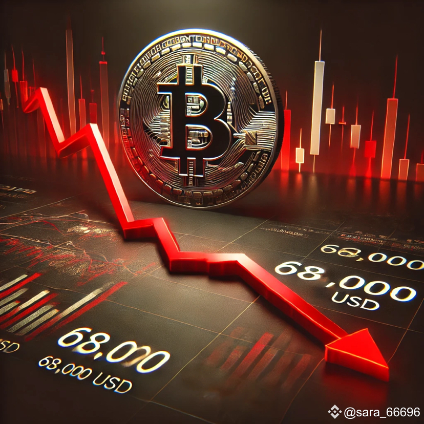 $BTC 📉💥 Bitcoin drops to $67,876 amid major concerns | SoLA_LB on ...