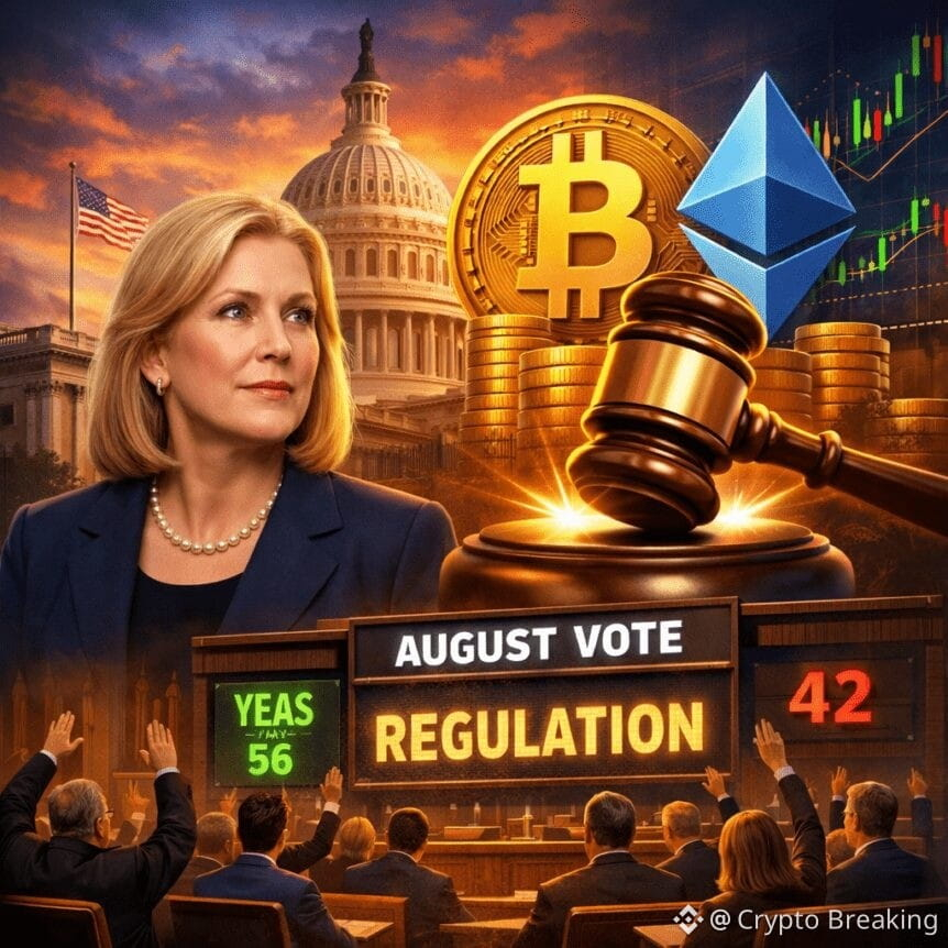 Gillibrand August Vote On Crypto Market Structure Signals Regulation
