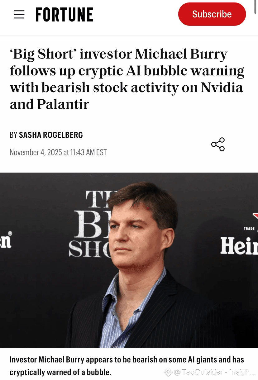 Burry, made famous in the 2015 film The Big Shortfor his | TaoOutsider -  Insights on Binance Square