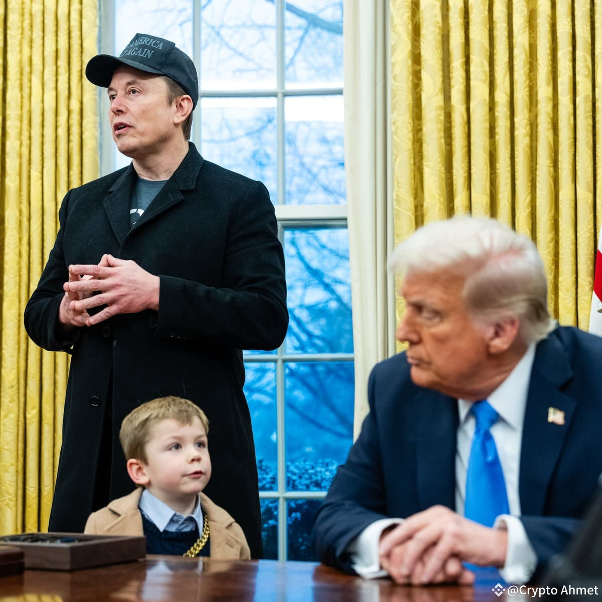 🇺🇸👀Elon Musk's son 'Lil X' steals spotlight in the Oval O | Crypto ...