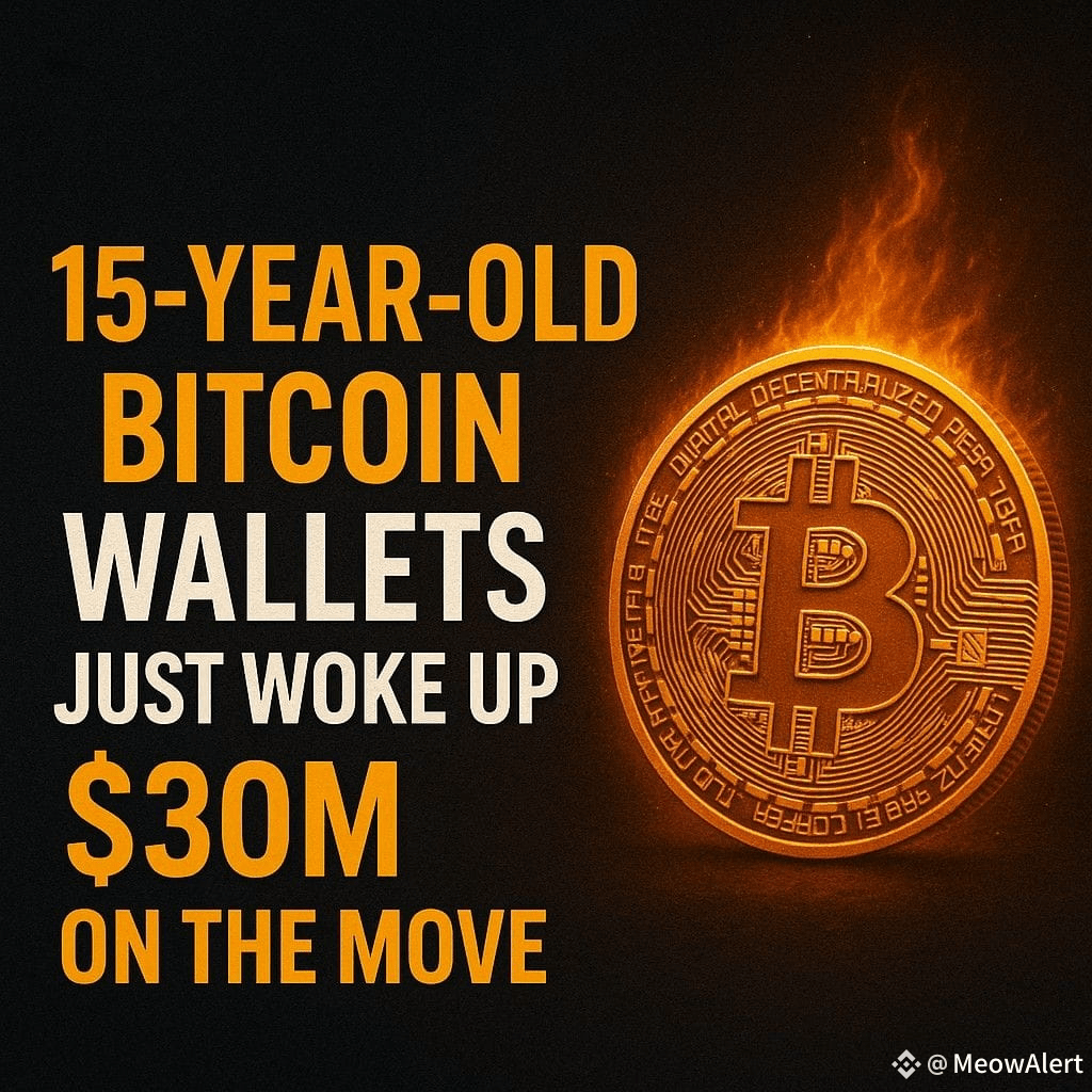 🚨 15-Year-Old Bitcoin Wallets Just Woke Up — $30M on the | MeowAlert on  Binance Square