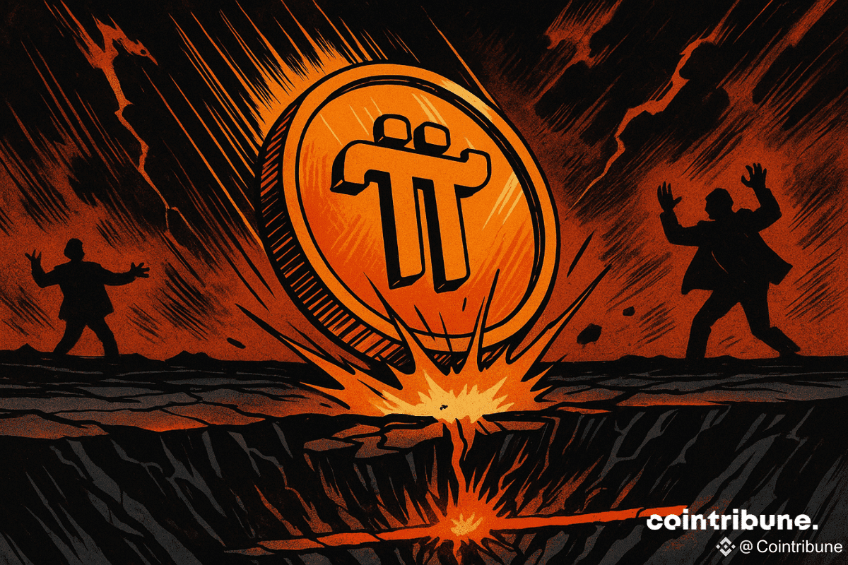 La crypto Pi Network tombe vers un sol fissuré.