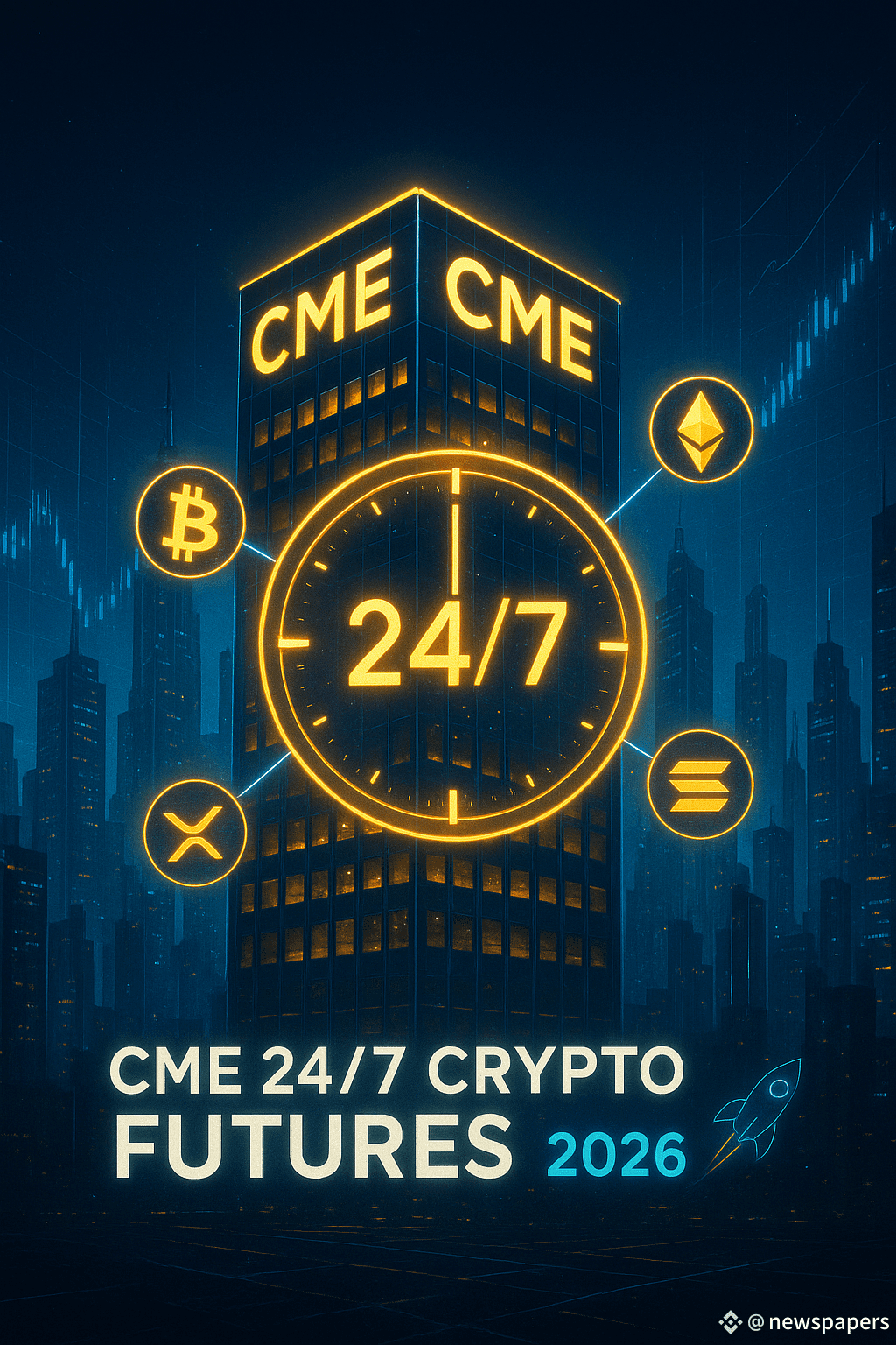 💸 CME Group to Launch 24/7 Bitcoin & Crypto Futures Trading | newspapers  on Binance Square