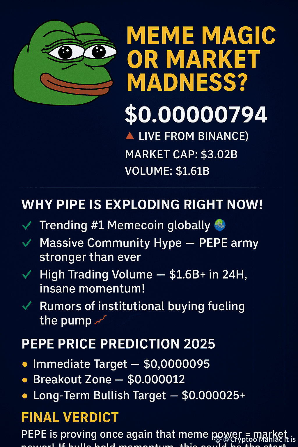 🚀 #$ENA Coin Price Update | Watch the Green Wave! Current | Cryptoo Maniac  it is on Binance Square