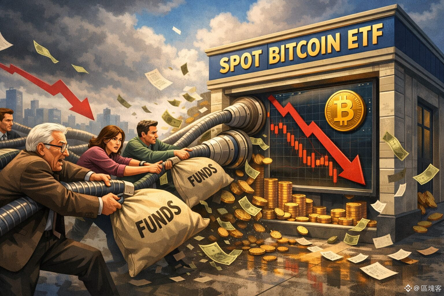 聖誕「劫」？比特幣現貨ETF 單週淨流出7.82 億美元，機構年末「結帳」引發賣壓| 區塊客на Binance Square