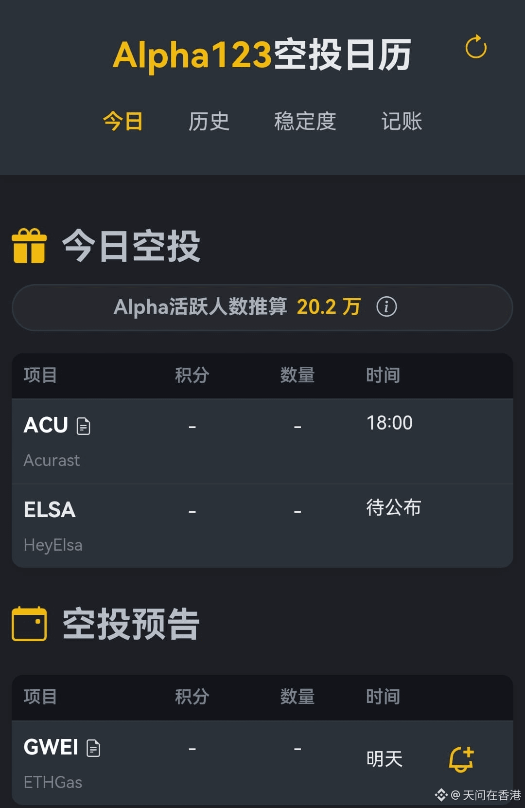 🚀币安Alpha，1月20日空投预告，目测今天很多兄弟双吃后要离职了！ 📅1月20日（今天） 1、Acurast | 天问在香港pe  Binance Square