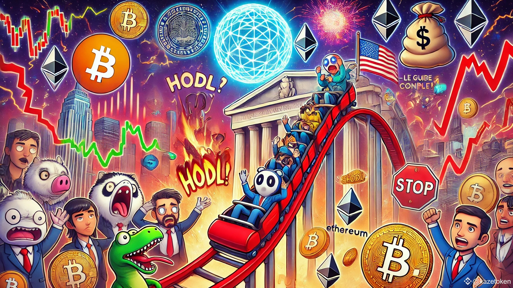 🌀 Pourquoi le marché crypto dégringole ? ! 💸🎢 | kazetoken on Binance  Square