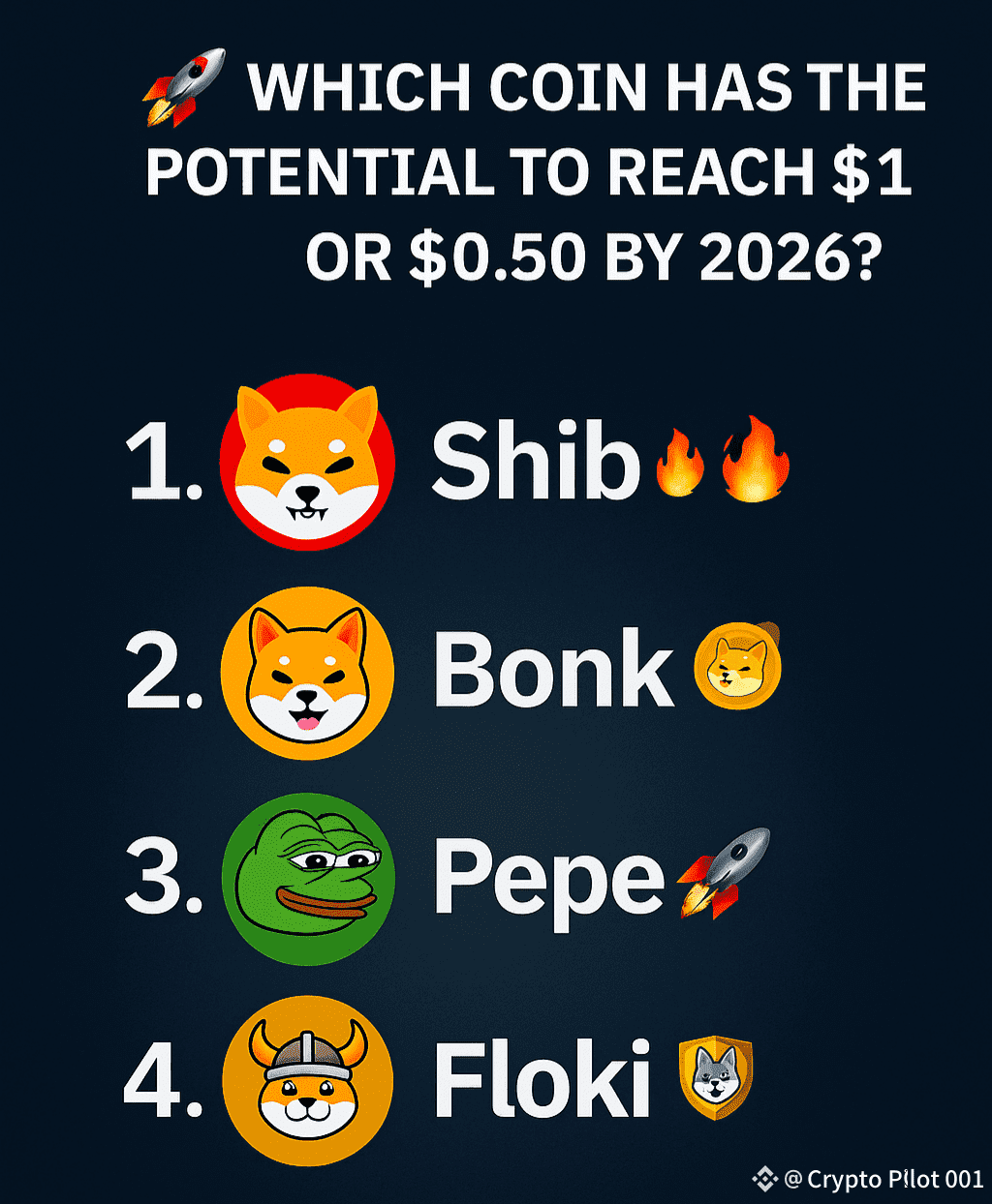 🚀 Which Meme Coin Will Hit $1 or $0.50 by 2026?** | 紹紹 Crypto Guide on  Binance Square