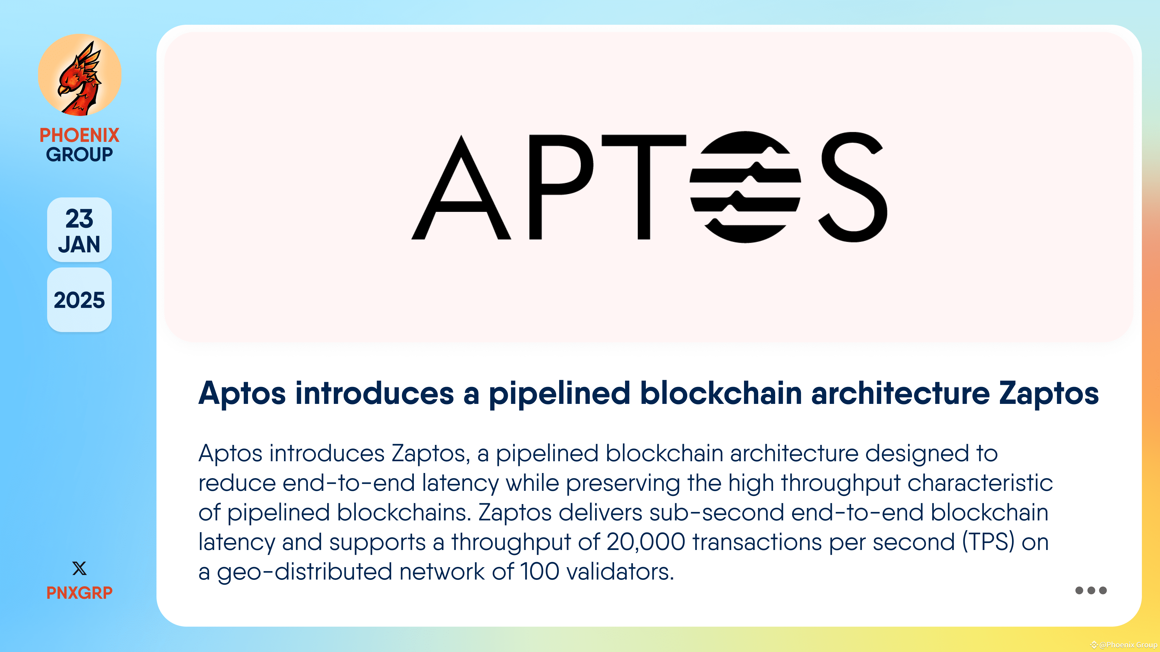Aptos introduces a pipelined blockchain architecture Zaptos | Phoenix Group  on Binance Square