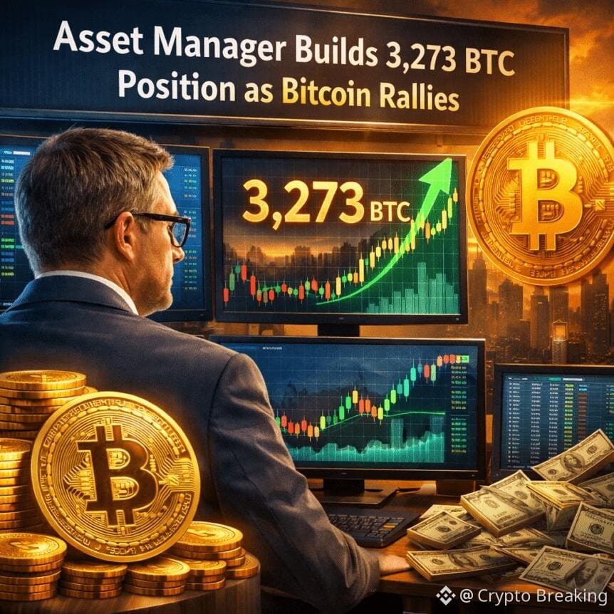 Asset Manager Builds 3,273 Btc Position As Bitcoin Rallies