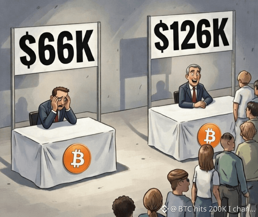 $BTC $66k vs $126k I have a friend who used to tell me: | 100u to 100k ...