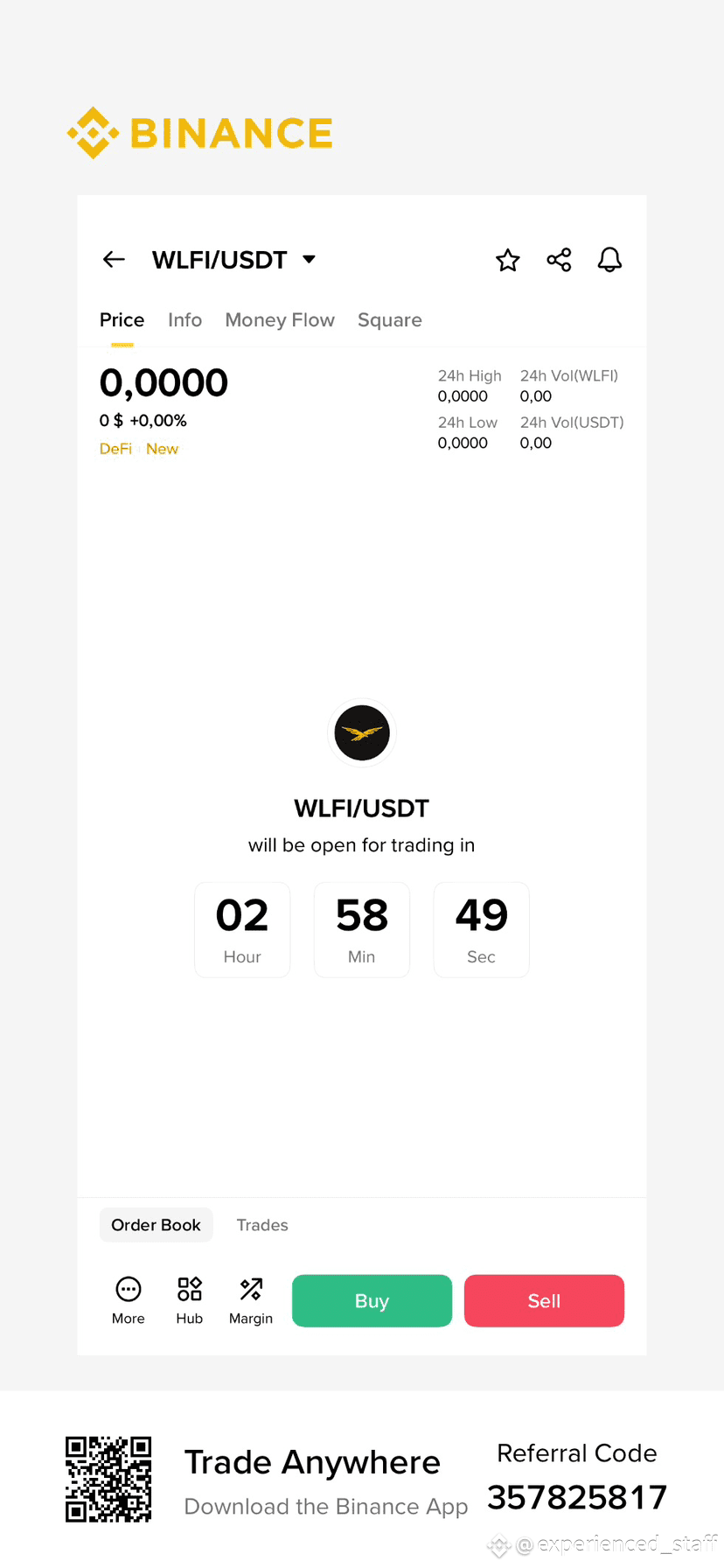 what price will be $WLFI coin after it will be on BINANCE? | Kate Crypto  lover on Binance Square