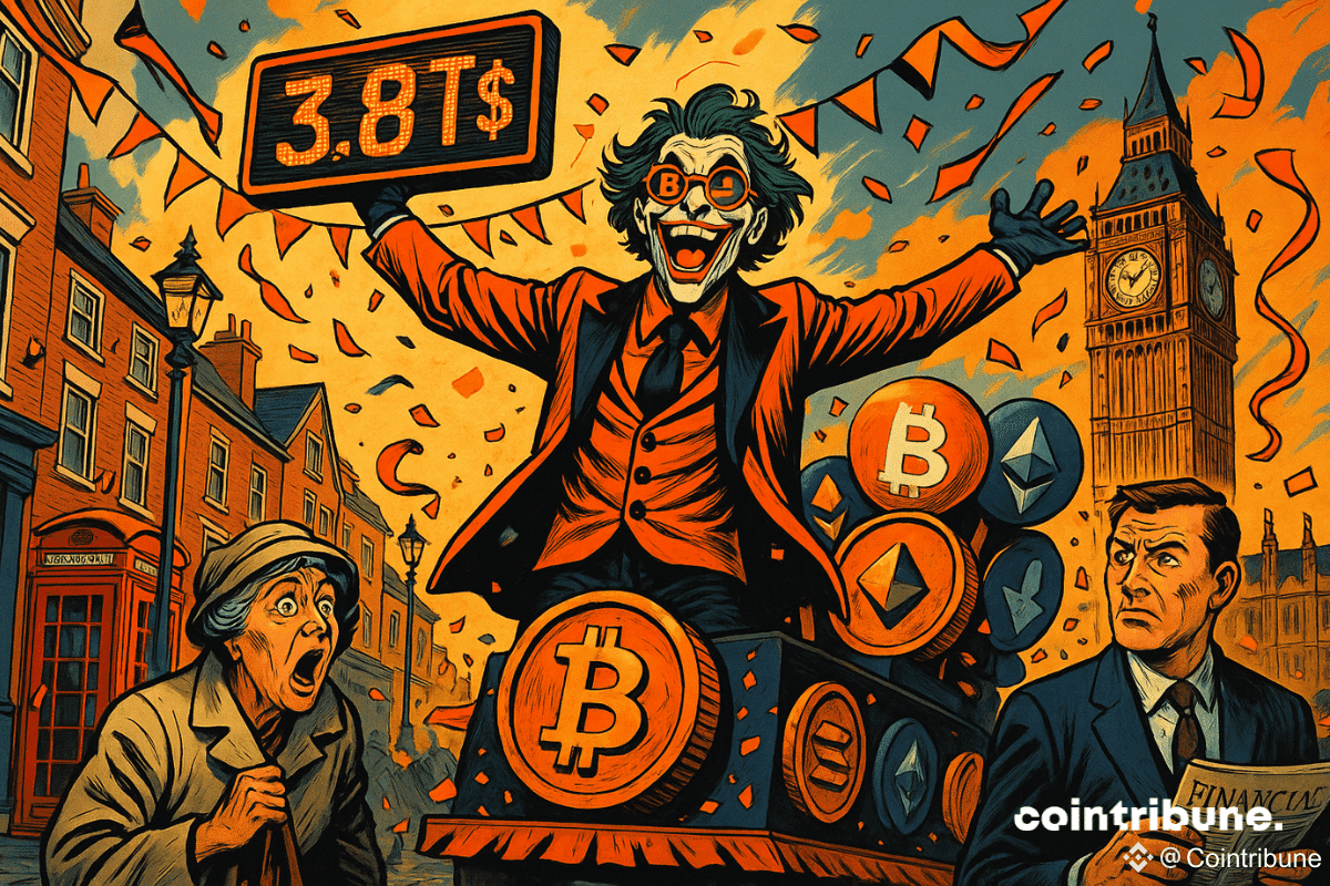 Une parade de la Crypto à Londres, ce qui symbolise la capitalisation boursière de l’industrie.