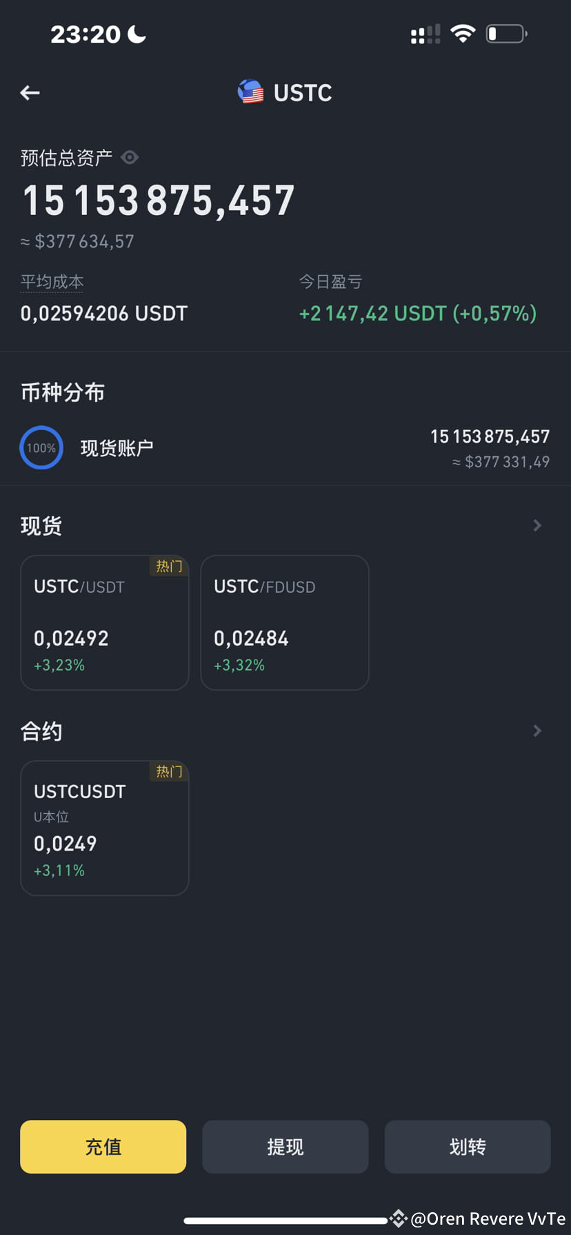 $USTC All In is about to reach 1 dollar | Oren Revere VvTe on Binance ...