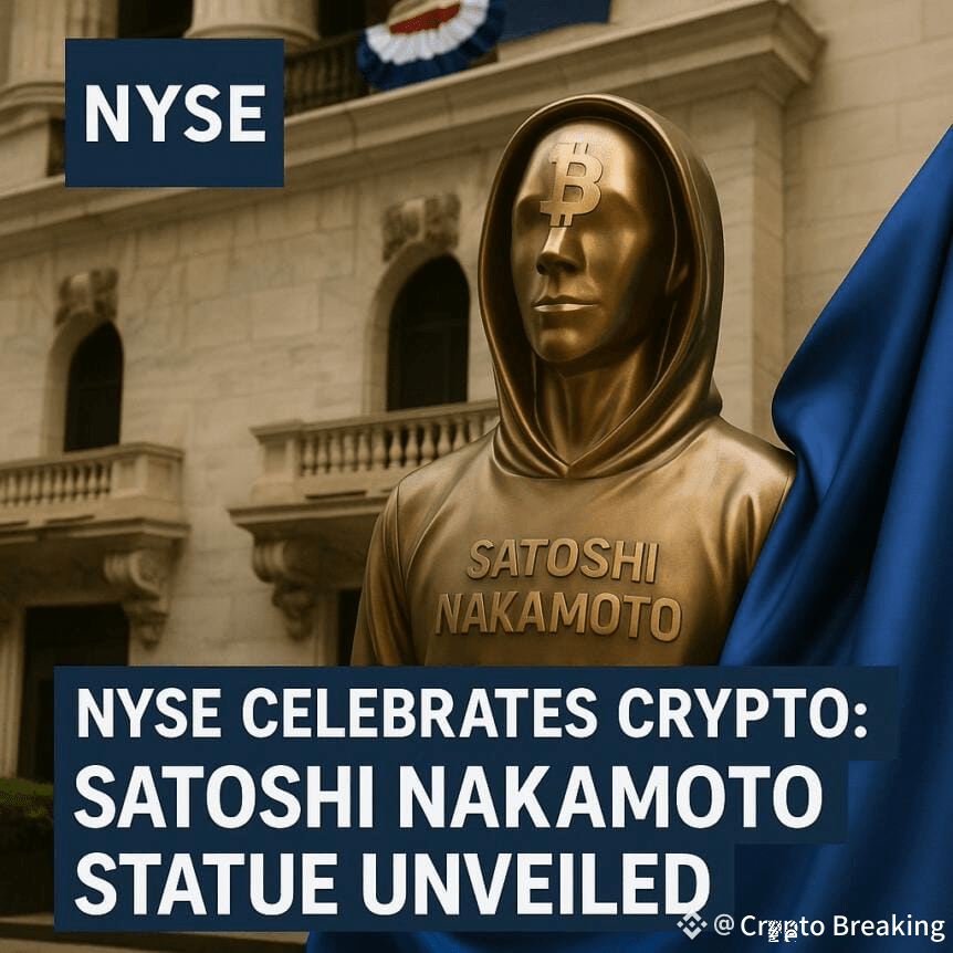 Nyse Celebrates Crypto: Satoshi Nakamoto Statue Unveiled