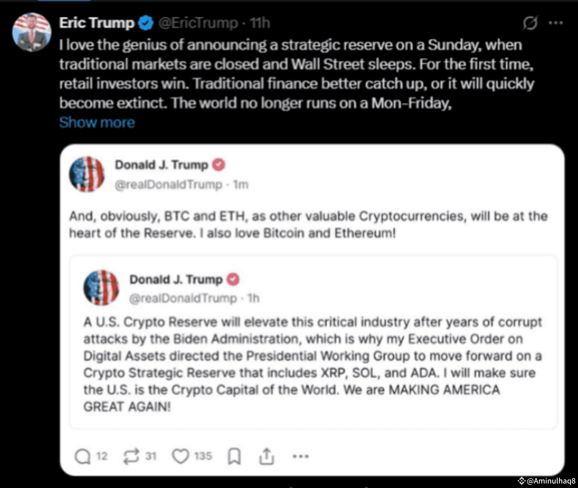 What a Joke! Yesterday, Trump made a surprise announcement | Aminulhaq8 on  Binance Square