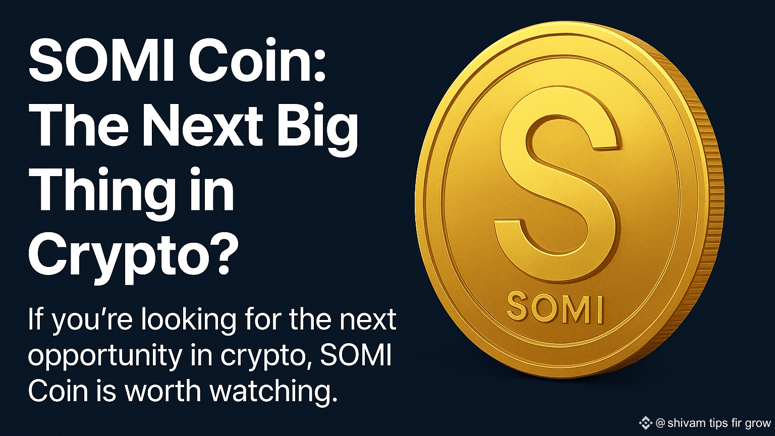 SOMI Coin: The Next Big Thing in Crypto? | cryptoshivam123 sur Binance  Square