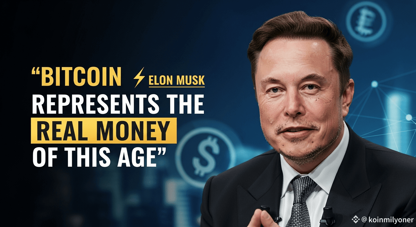 ⚡ Elon Musk Declara: “Bitcoin Representa el Dinero Real de E | koinmilyoner  en Binance Square