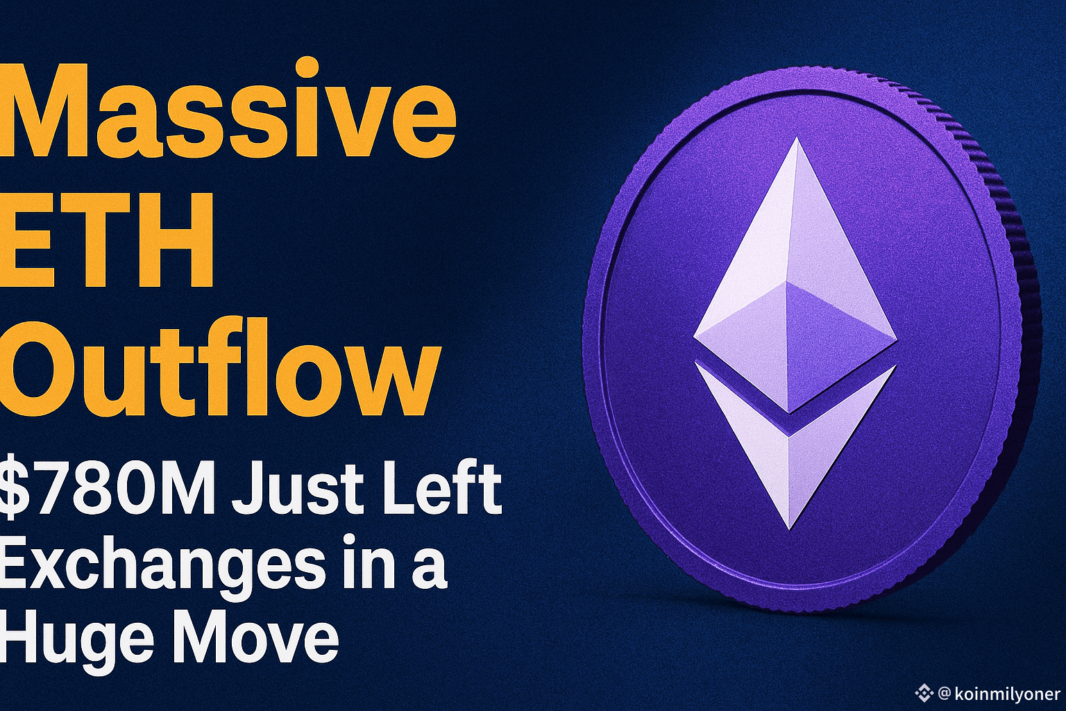 Massive ETH Outflow 💥 — $780M Just Left Exchanges in a Huge | koinmilyoner  on Binance Square