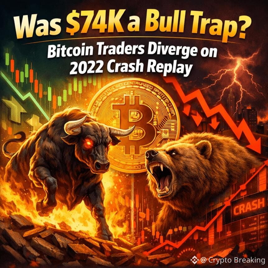 Was $74k A Bull Trap? Bitcoin Traders Diverge On 2022 Crash Replay